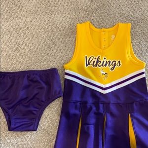 Vikings dress with diaper cover